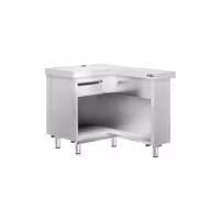 Mostrador de caja KOPENHAGEN - 1240mm - derecha - Acero inoxidable