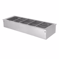 Baño María empotrable (drop‑in) - 1785mm - 5x GN 1/1 - 3,65 kW