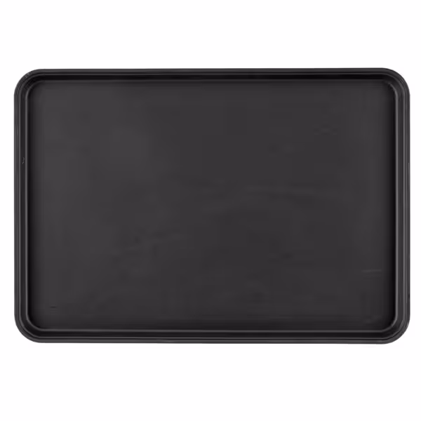 (6 adet) CAMBRO | CAMTREAD® - Fiberglas tepsi - dikdörtgen - 650x450mm - yüksek profil - siyah