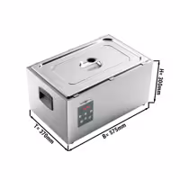 Sous vide kád - GN 1/1 - 29 l - 1,7 kW - statikus - leeresztőcsappal - LCD/érintőpanel