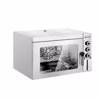 Electric Commercial Compact Convection Oven with Steam Injection - Manual Controls - 1 Baking Chambers - 1x 353x327mm - 30L - incl. 1x Grid & 1x Baking Tray 353x327mm