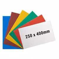 (6 gab.) Griešanas dēlis - 250x400 mm - Biezums: 10 mm - HACCP atbilstošs - PE500 (HDPE) polietilēns - Daudzkrāsains - Neslīdošs