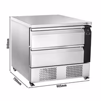 Bază frigorifică pentru gătit profesională +2/+8 °C - 905 mm - 2 sertare - 4x GN 1/1