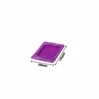 (6 szt.) CAMBRO | Pokrywa GN 1/9 SafeTrak – polipropylen – fioletowa
