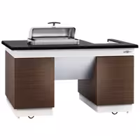 Mobile Buffet Service & Prep Station DUBLIN – 1600 × 1000 mm – Black Granite Worktop