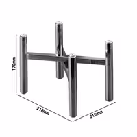 (3 pcs) Buffet Stand - Stainless steel - Chrome - Height: 170mm - suitable for platters & plates from 210mm