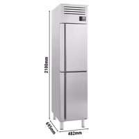 Szafa mroźnicza Premium PLUS – stal nierdzewna – GN 1/1 – 325 L – z 2 półdrzwiami