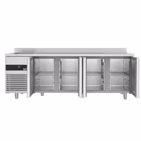 Rashladni pult PREMIUM - 2360x720 mm - 540 l - Ventilirano hlađenje - s 4 vrata - s 1 korita - Leđni podignuti rub