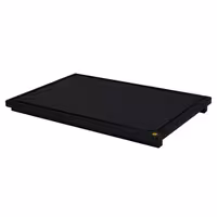 Daska za rezanje s utorom za sok HACCP - 530x325 mm - Debljina: 20 mm - polietilen (HDPE 500) - Crna - Periva u perilici posuđa