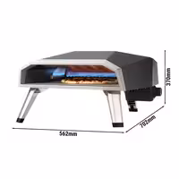 (2 Stück) Outdoor Pizzaofen Gas - für Ø 40cm Pizza - bis 500°C - inkl. Tragetasche
