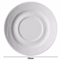 (6 adet) SEA WAVE - Espresso Fincan Tabağı - Ø110mm - Beyaz