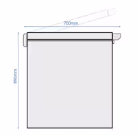 Frysbox - 984x700 mm - 227 l - platt lock - inkl. avdelare