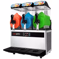 Commercial Slush Machine - 3x 12L - 1.1kW - Digital - Black/Silver