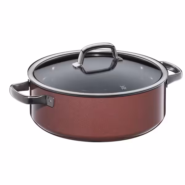 WMF | Fusiontec Mineral - Frigideira - Ø 280mm - incl. tampa de vidro - Quartzo rosa