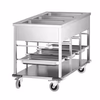 Vattenbadsvagn - 3 kW - 3x GN 1/1 - individuell temperaturreglering per brunn