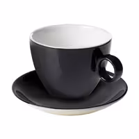 (6 adet) BART COLOUR CAFE - Cappuccino Fincan Tabağı - Ø155mm - Siyah