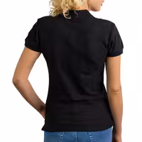 (5 pcs) Women’s Cotton Polo Shirt - Black - Size: L