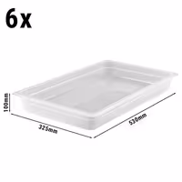 (6 szt.) CAMBRO | Pojemnik GN 1/1 – polipropylen – wysokość: 100 mm – mleczny