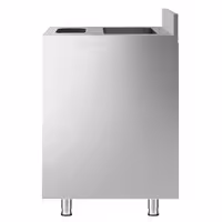 Sudoper s ormarićem - inox - 400 x 600 mm - s košem za otpatke - s 1 koritom