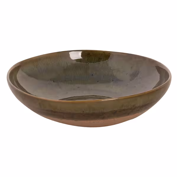 (6 adet) WISTERIA - Çukur Tabak Yuvarlak - Stoneware, Ø220mm, Yeşil / Bej