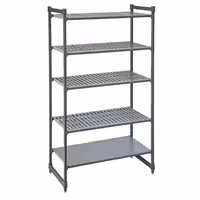 CAMBRO | CAMSHELVING® - Basics Plus - Osnovna jedinica - 1525 mm - sa 4 utorišne i 1 punom policom