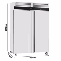 Szafa mroźnicza ECO – stal nierdzewna – 1200 L – z 2 drzwiami
