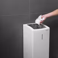 AIR-WOLF | Commercial waste bin - 50 litres - Stainless steel - White
