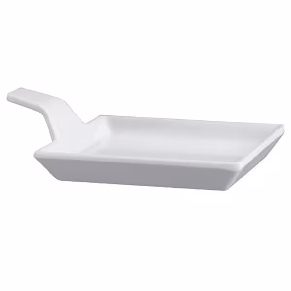 (24 adet) FLYING BUFFET - Mini Sunum Tabağı - Melamin, 120x95mm, Beyaz