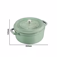 STAUB | LA COCOTTE - Cocotte - Ø 200 mm - Lijevano željezo - Zelena boja kadulje