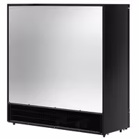 Commercial multideck display fridge - 1890mm - 1539L - with 3 double‑glazed hinged glass doors & 5 shelves - Black