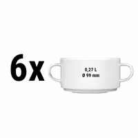 (6 adet) SELTMANN WEIDEN | Çorba Kasesi - 0,27 Litre - Beyaz/Sade