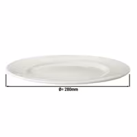 (6 pieces) LUX - Plate flat Maastricht - Ø 28 cm - Ivory