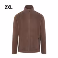KARLOWSKY | Men's Work Fleece Jacket – Light Brown - XXL - Recycled Polyester - 60°C Washable