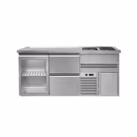 Pivski štand Premium PLUS - 1950x700 mm - 1 staklena vrata & 2 ladice