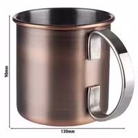 (6 adet) Karıştırma Kabı MOSCOW MULE - 450ml - Antik-Kupfer