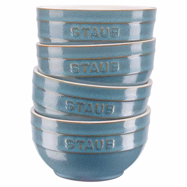 STAUB | CERAMIQUE - Kase seti, 4 parça - Ø 120mm - seramik - antik turkuaz
