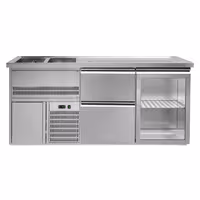 Pivski šank PREMIUM PLUS - 1950x700 mm - 1 Staklena vrata & 3 Ladice
