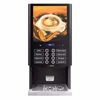 Hot Drinks Vending Machine - 3 Powder Containers - 2.5 kW - Digital - Black