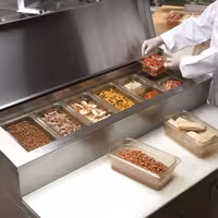 (6 szt.) CAMBRO | Pojemnik GN 1/6 H-PAN™ – wysokość: 100 mm – odporny na wysoką temperaturę – bursztynowy