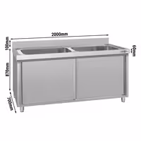 ECO ormar za pranje posuđa – 2000 x 700 mm – s 2 sudona