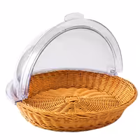 Bread Basket - with Rolltop Cover - round