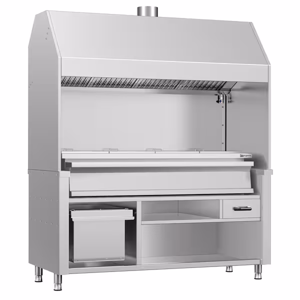 Charcoal Grill - 1760mm - 4 grill grates