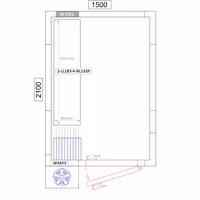 وحدة رفوف ألمنيوم - بداية - 1315x1800mm - عمق: 360 mm - 4 رفوف - الحمولة: 600 kg