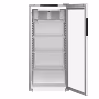 LIEBHERR | Szafa chłodnicza PERFORMANCE – 569 L – od +1 do +15 °C – z wnętrzem z tworzywa sztucznego i 1 drzwiami szklanymi – szara