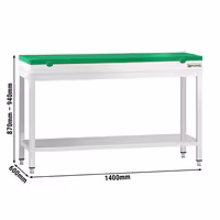 RST-työpöytä PREMIUM - 1400x600 mm - alatasolla