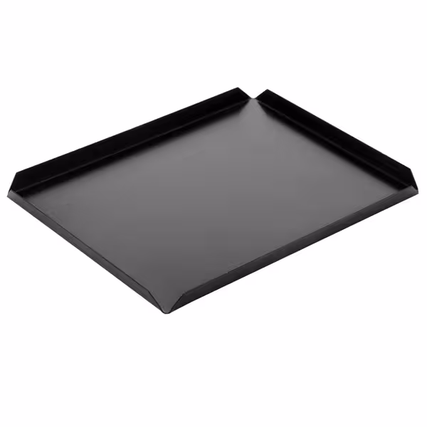 (5 buc) Platou de servire - aluminiu anodizat - 300x200x10 mm - dreptunghiular - negru