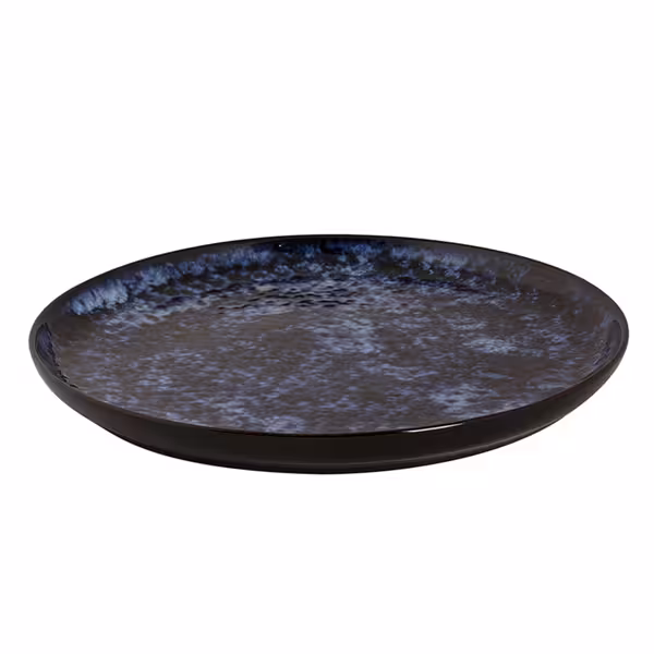 (4 adet) BAMA BLUE - Düz Tabak Yuvarlak Düz - Steinzeug, Ø270mm, Mavi