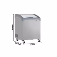 Zamrażarka skrzyniowa – 645 x 650 mm – 117 L – z pokrywą szklaną przesuwną