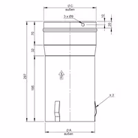 Adapter za dimnjačke cijevi - Ø 200 mm