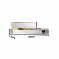 Aukstuma galda vitrīna PREMIUM - 1200x335 mm - 5 x GN 1/4
